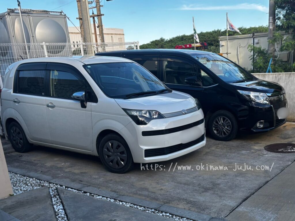 ホテルエストレージャスに停めたレンタカー